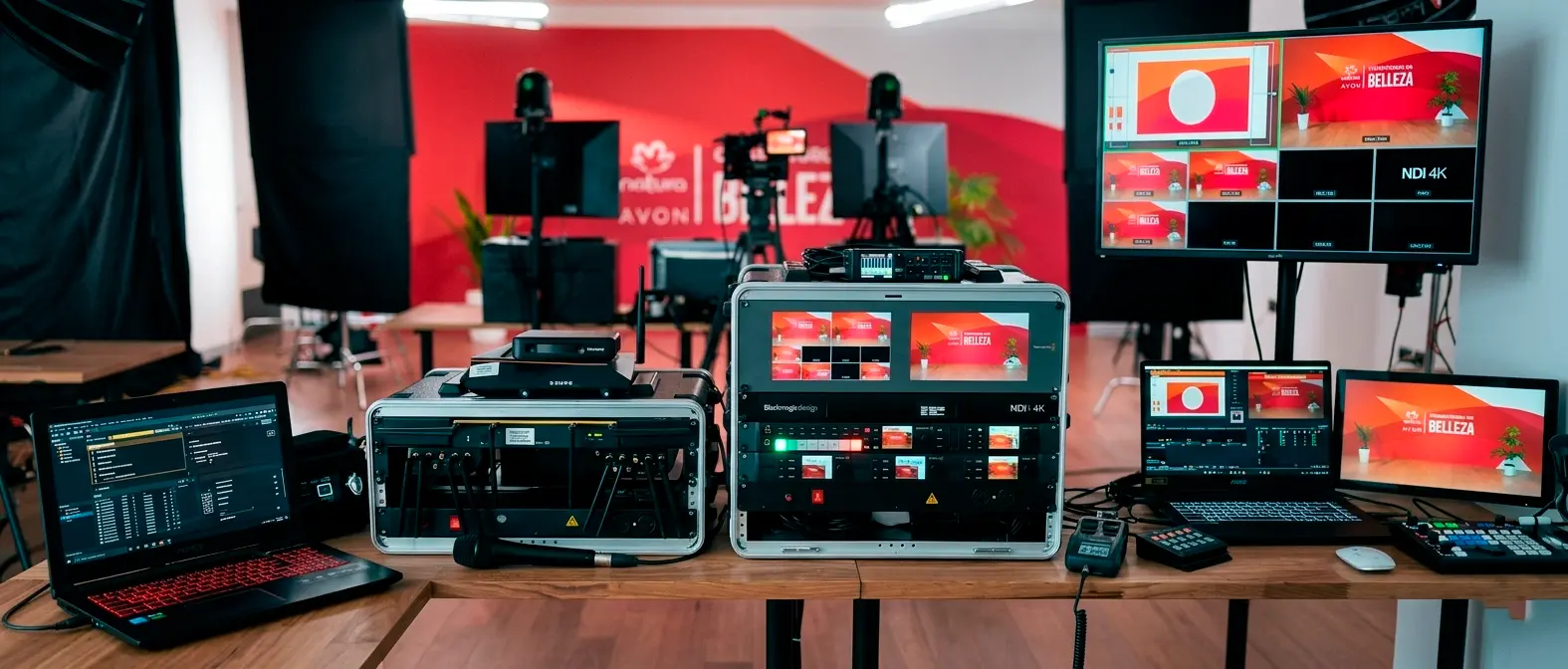 Estación de trabajo y producción técnica de Streaming para Eventos / Transmisión en Vivo - Streaming Perú Live